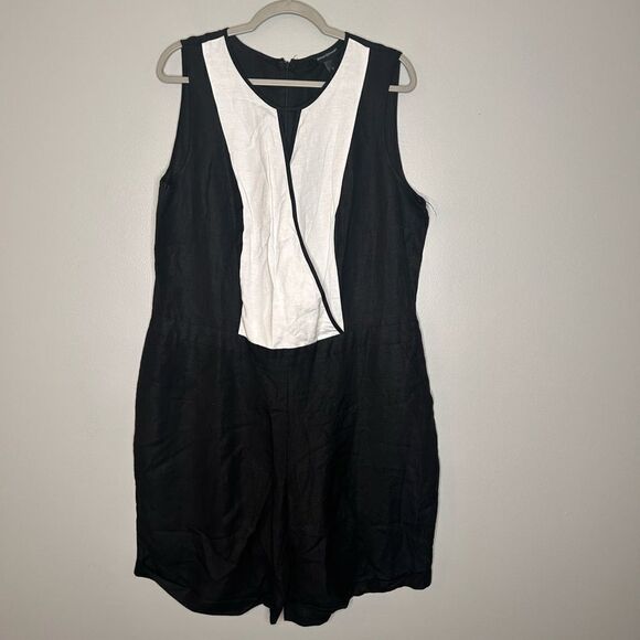 Ashley Stewart Linen Blend Romper - Picture 1 of 3
